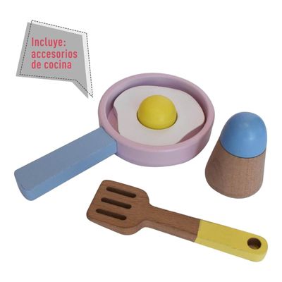 Imagen 2 del producto Cocina De Madera Celeste + Accesorios 45X26X645Cms Gamepower