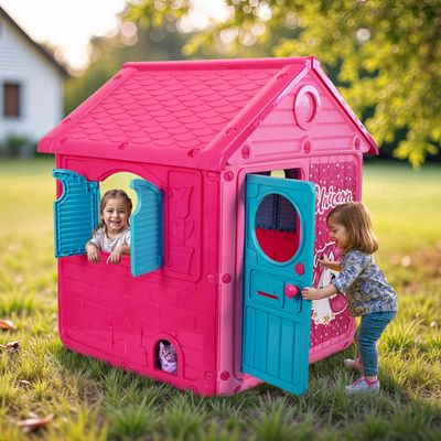 Imagen 2 del producto Casa de juego rosada Unicornio 125 x 100 x 104 cm Dolu