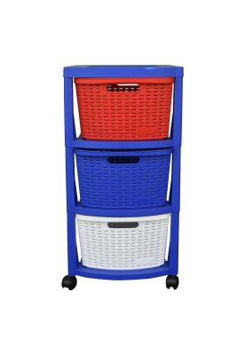 Imagen 2 del producto Cajonero Infantil 3 Gavetas Azul 39x33x66 cms Rimax