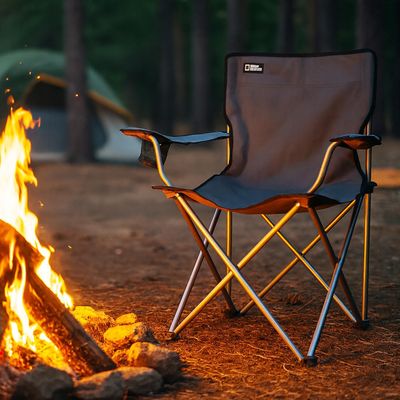 Imagen 2 del producto Silla Plegable Camping Kenai Apoyabrazos Gris Natgeo