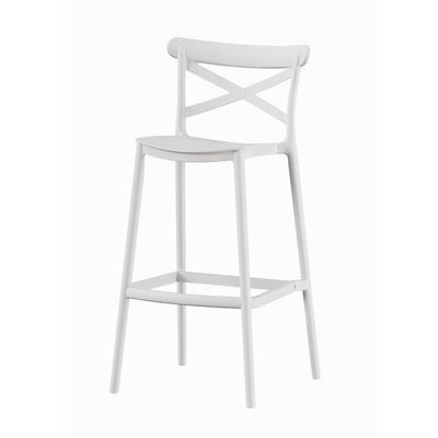 Imagen 2 del producto Piso Taburete Silla alta bar cocina Danessa 75cm Blanca