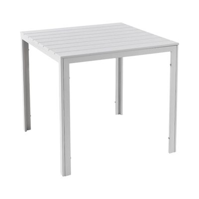 Mesa Terraza Polywood Impermeable 78X78cm Blanca Northwest