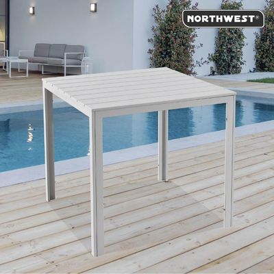 Imagen 2 del producto Mesa Terraza Polywood Impermeable 78X78cm Blanca Northwest