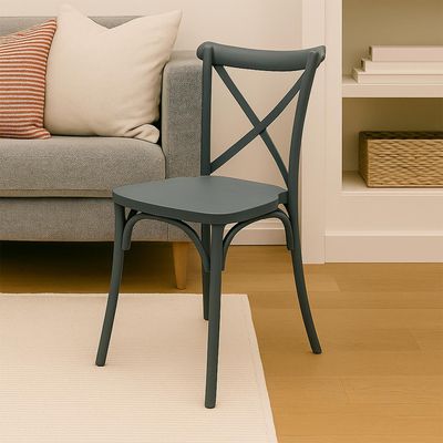 Imagen 2 del producto Silla Plástico Apilable Deco Copenhagen Azul Escandinavia