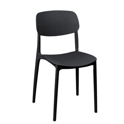 Silla Plástico Apilable Deco Estocolmo Negro Escandinavia