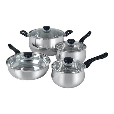 Batería de cocina acero inoxidable 8 piezas Rametto Oster