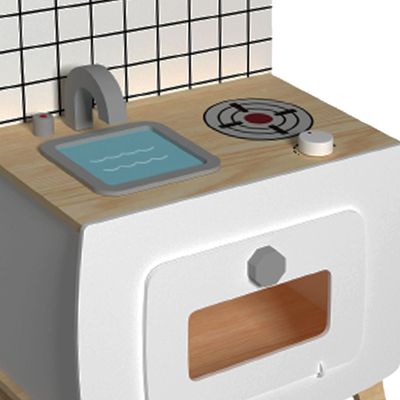 Imagen 2 del producto Cocina De Madera Blanca + Accesorios 39x26x49cm Gamepower