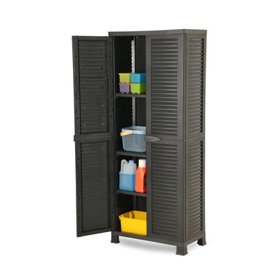 Imagen 2 del producto Armario Closet Plástico Grande Multiuso Negro 68x39x171,5cm