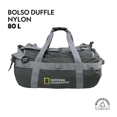 Imagen 2 del producto Bolso Mochila Viaje Nylon 80 Litros gris National Geographic