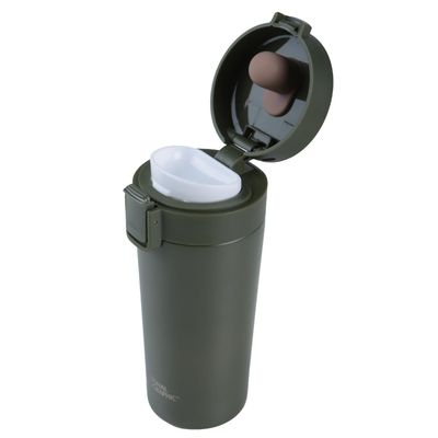 Imagen 2 del producto Mug Acero Inoxidable Tapa Con Pulsador y Antideslizante 380ml Verde