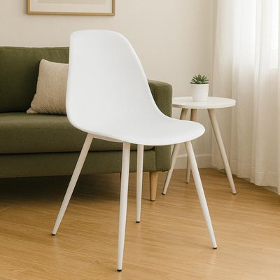 Imagen 2 del producto Silla Deco Plastico Patas Metálicas Igor 45*53*83 Blanca