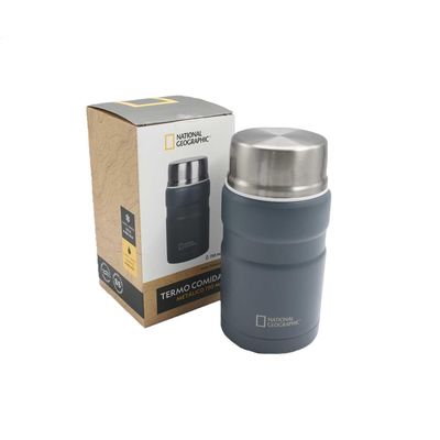 Imagen 1 del producto Termo Comida Acero Inoxidable 750ml con cubiertos Gris