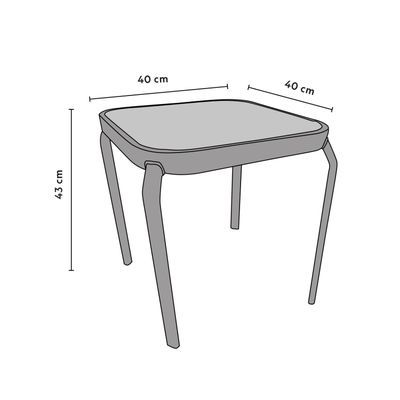 Imagen 2 del producto Mesa Auxiliar Terraza Dolce Vita 40x40x43cm Northwest