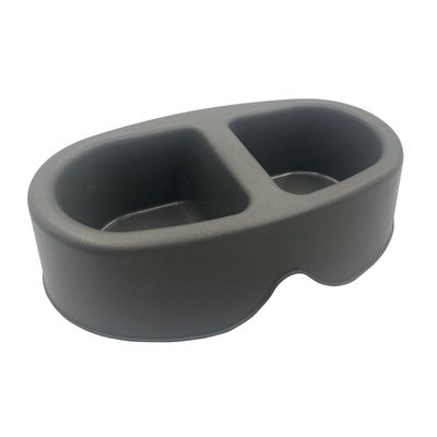 Comedero Bebedero Doble Para Mascota Negro 100ML Cool Pets