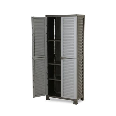Imagen 1 del producto Armario Closet Plástico Grande Multiuso Gris 68x39x171,5cm