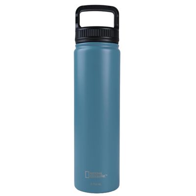 Botella Metálica Térmica Boca Ancha 750ml Azul Petroleo