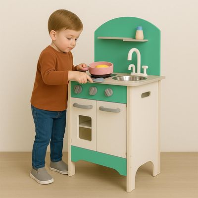 Imagen 2 del producto Cocina De Madera Verde + Accesorios 45X26X65 Cms Gamepower