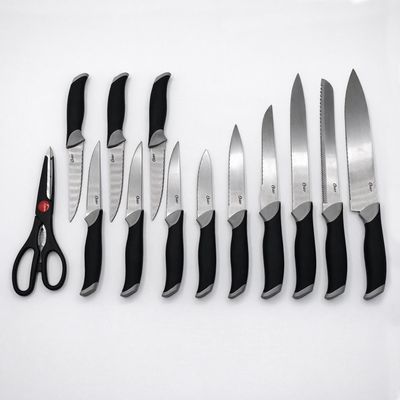 Imagen 2 del producto Set Cuchillos acero inox Lindbergh 14 pcs taco café oscuro Oster