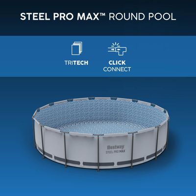 Imagen 2 del producto Piscina Bestway Redonda Steel ProMax Filtro+Acces 4,57X1.07M