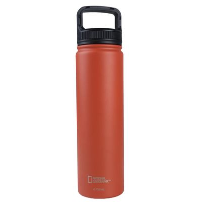 Botella Metálica Térmica Boca Ancha 750ml Naranjo