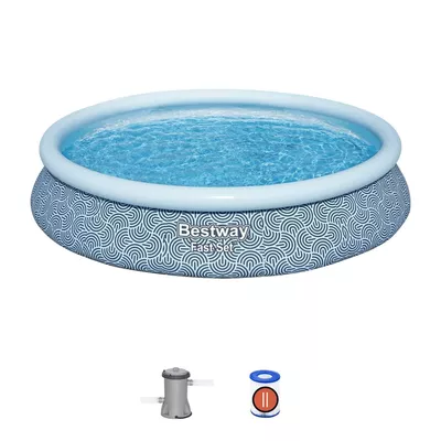 Piscina Bestway Redonda Fácil Armado con filtro 4.57mx84cm