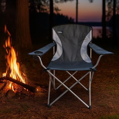 Imagen 2 del producto Silla Plegable Camping Acolchada Denver Gris Natgeo