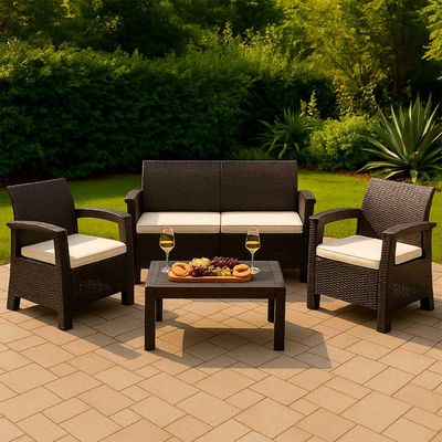 Juego Set Terraza Ibiza 3 Piezas Con Cojín Northwest