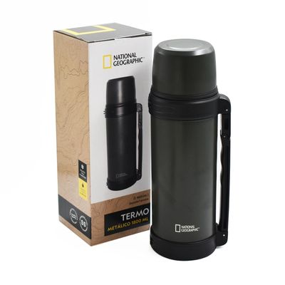 Imagen 2 del producto Termo Agua Acero Inox Mango Movible Tapa Stopper 1.8L Gris