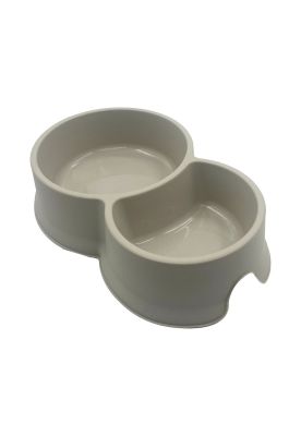 Imagen 1 del producto Comedero Bebedero Para Mascota Doble 95ML Beige Cool Pets