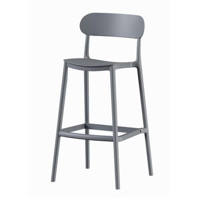 Piso Taburete Silla alta bar cocina Nils 75cm Gris Oscuro
