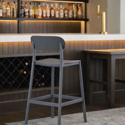 Imagen 2 del producto Piso Taburete Silla alta bar cocina Nils 75cm Gris Oscuro