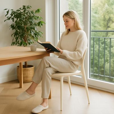 Imagen 2 del producto Silla Plástico Apilable Deco Berlín Blanca Escandinavia