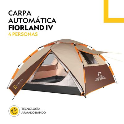 Imagen 2 del producto Carpa Camping Automatica 4 Pers. Fiordland Café Nat Geo