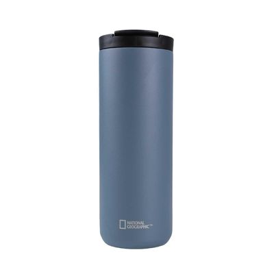Imagen 1 del producto Mug Acero Inoxidable Tapa Flip Antideslizante 500ml Gris