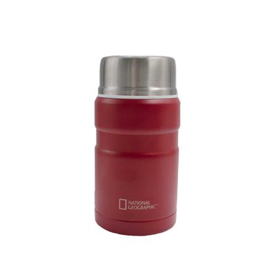 Imagen 2 del producto Termo Comida Acero Inoxidable 750ml con cubiertos Rojo