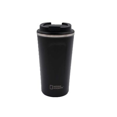 Imagen 2 del producto Mug Acero Inoxidable Tapa Flip Antideslizante 500ml Negro