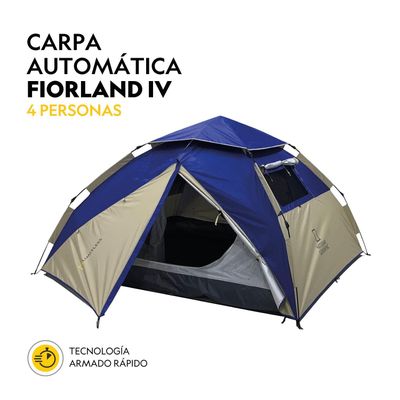 Imagen 2 del producto Carpa Camping Automatica 4 Pers. Fiordland Azul Nat Geo