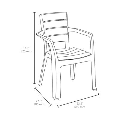 Imagen 2 del producto Silla de Terrraza con brazo Azul Baru Rimax