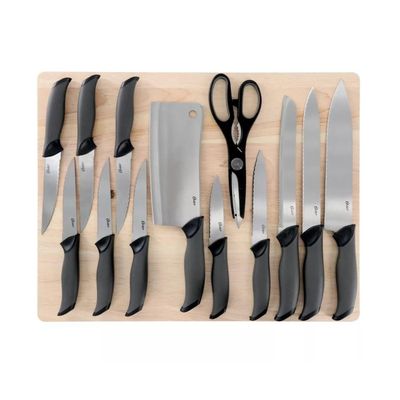 Set Cuchillos acero inoxidable 14 piezas + tabla Oster