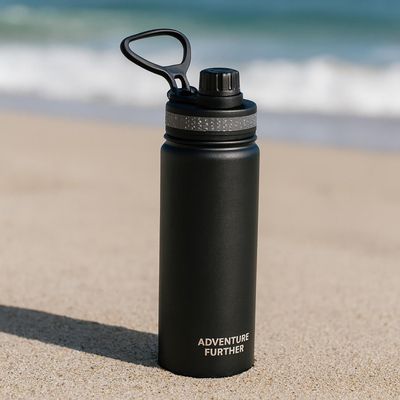 Imagen 2 del producto Botella Metálica Térmica Insulada 600ml Negro NatGeo