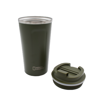 Imagen 2 del producto Mug Acero Inoxidable Tapa Flip Antideslizante 500ml Verde