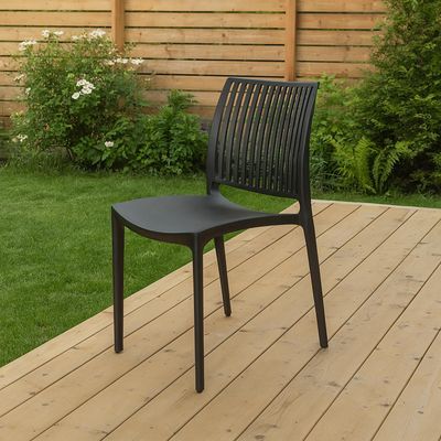 Imagen 2 del producto Silla Plástico Apilable Deco Noruega Negro Escandinavia