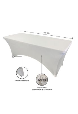 Imagen 2 del producto Cobertor Elástico Para Mesa Blanco 152Cm Northwest