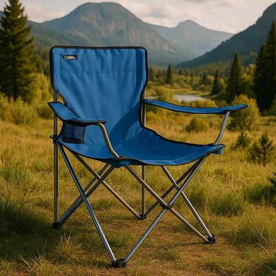 Imagen 2 del producto Silla Plegable Camping Kenai Apoyabrazos Azul Natgeo