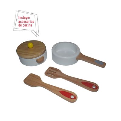 Imagen 2 del producto Cocina De Madera Rosada + Accesorios 55X35X84 Cms Gamepower