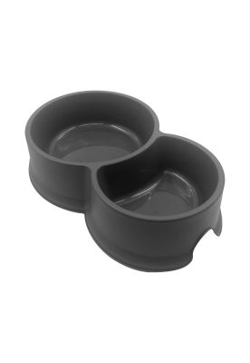 Comedero Bebedero Para Mascota Doble 95ML Negro Cool Pets