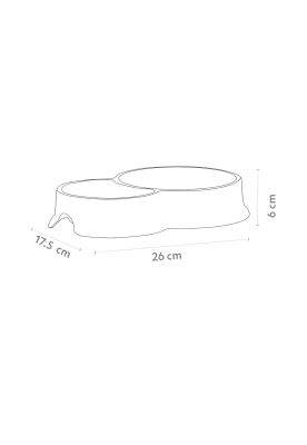 Imagen 2 del producto Comedero Bebedero Para Mascota Doble 95ML Negro Cool Pets