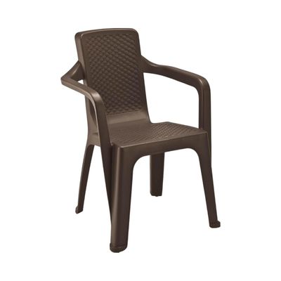 Silla de Terraza con brazo Café Eterna Rimax