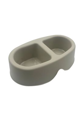 Comedero Bebedero Para Mascota Doble 100ML Beige Cool Pets