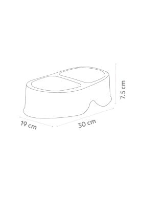 Imagen 2 del producto Comedero Bebedero Para Mascota Doble 100ML Beige Cool Pets